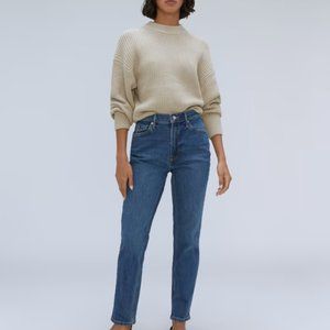 Everlane The Original Cheeky Jean Washed Midnight - cropped (26.5 insteam)